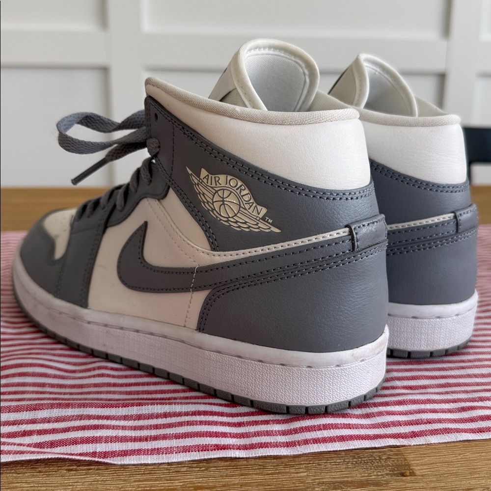 Air Jordan White and Gray High Top Sneakers!